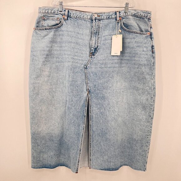 MNG Plus Denim Midi Skirt NWT - Picture 1 of 9